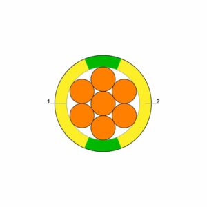 سلك المباني نحاسي منخفض الجهد ( PVC 450 / 750 فولت H07V2-R 90 °C بحجم 35 مم² )